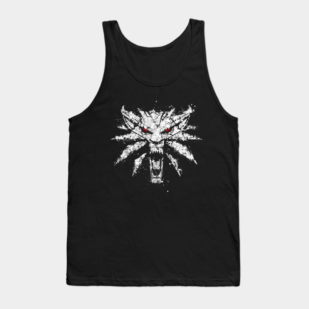 Witcher 3 - The White Wolf Tank Top by JonathonSummers